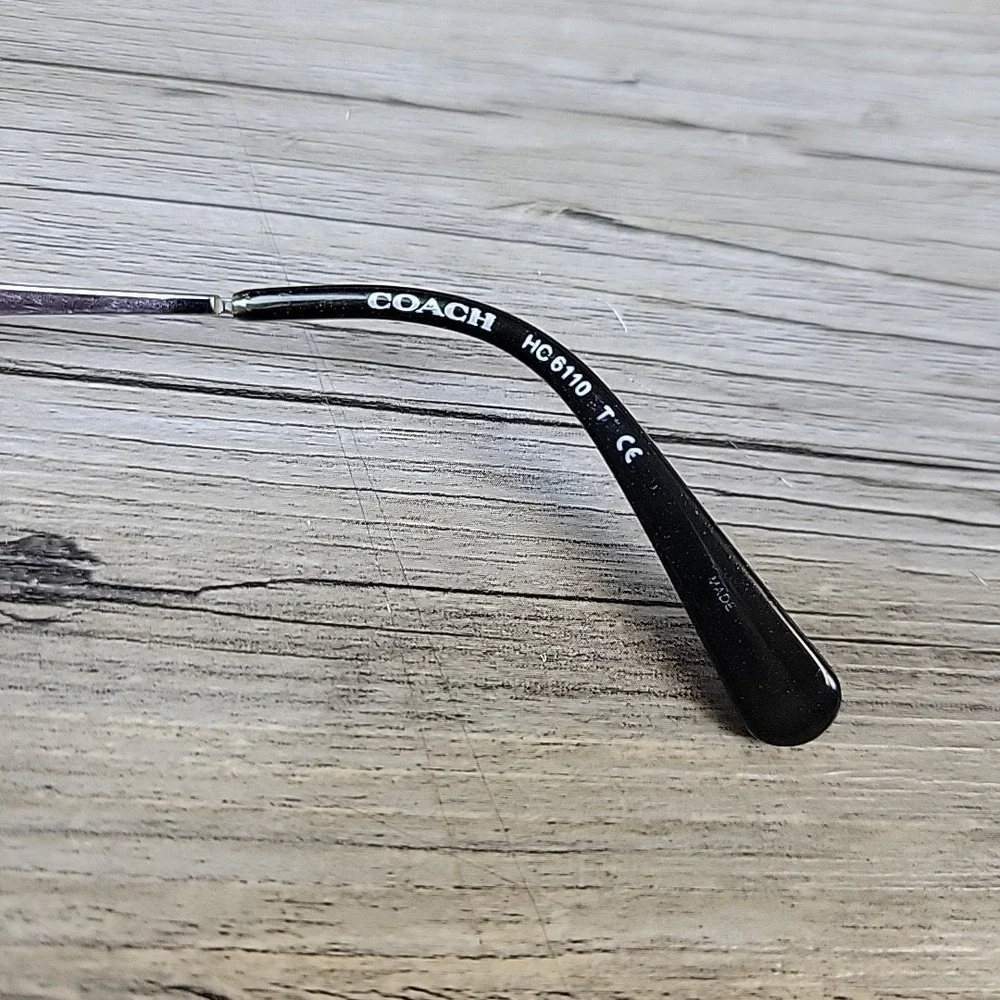 COACH HC6110 5475 Eyeglasses Frames Women Black Amber Glitter Gradient 50-16-140